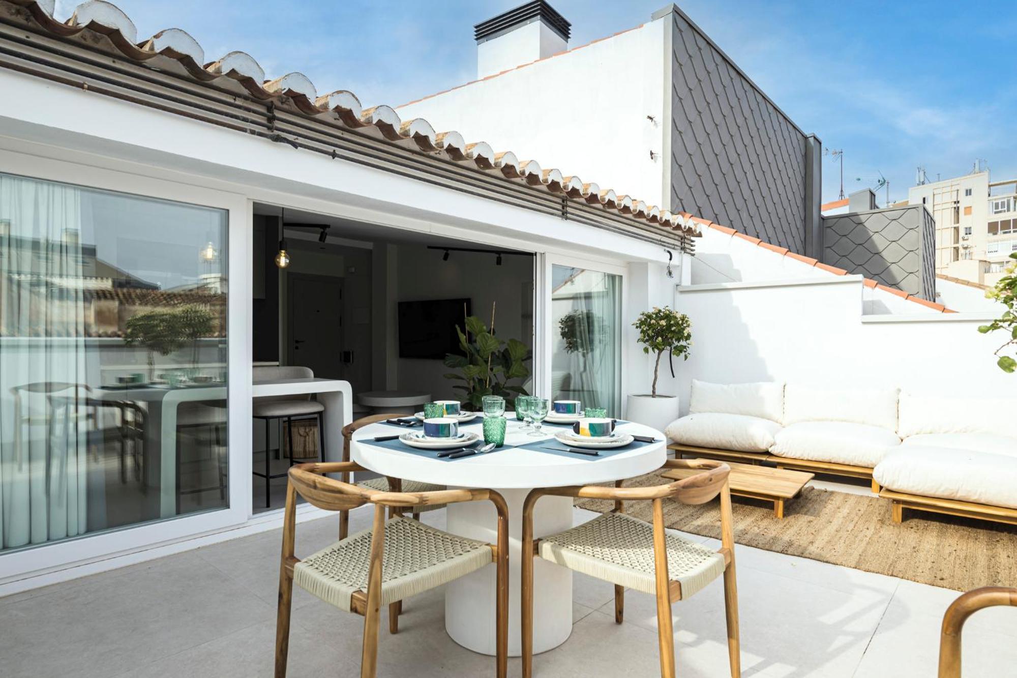 Atarazanas Suite, Atico Con Terraza มาลากา ภายนอก รูปภาพ